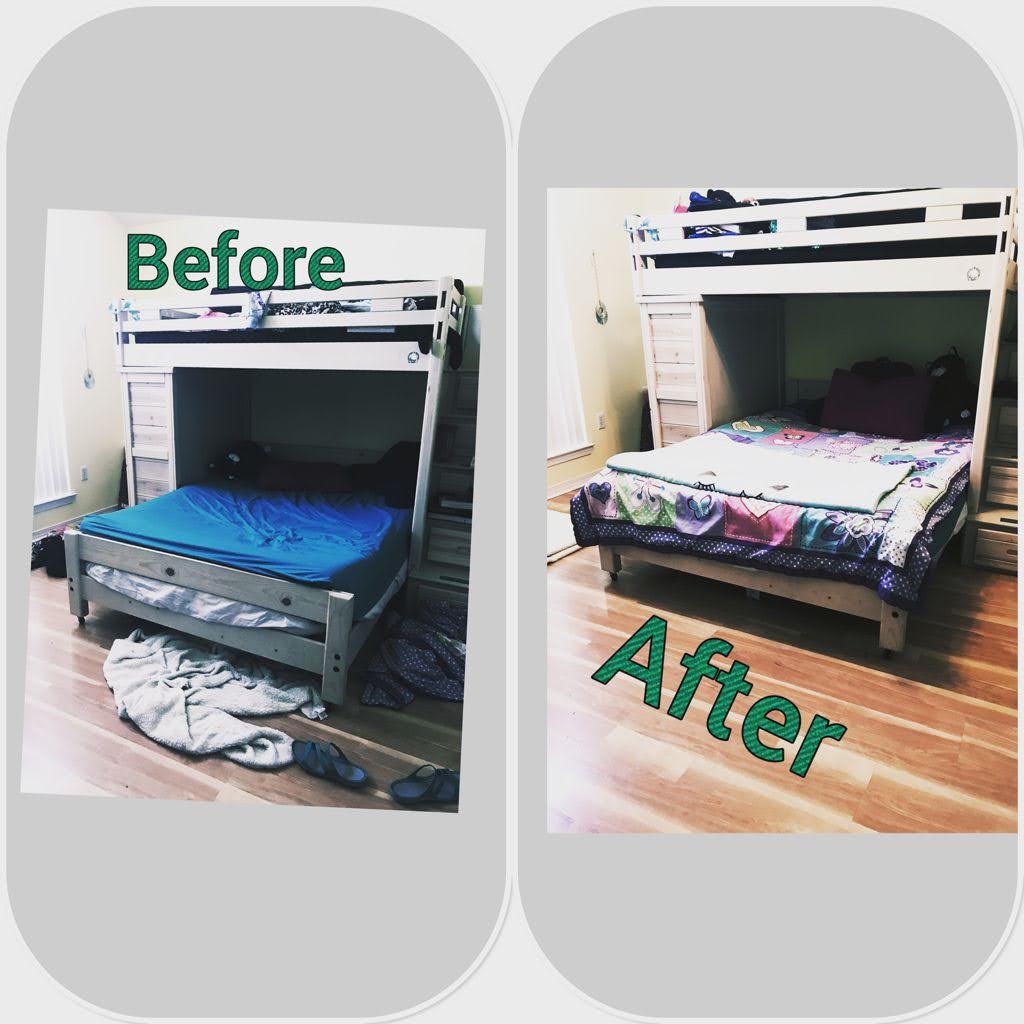 Bedroom after cleaning